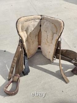 16'' QH big horn #110 Brown Leather & Cordura Western Trail Saddle Light Weight