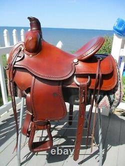 16'' Rocking R Roping Western Saddle Full Qh Bars