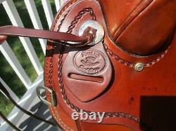 16'' Rocking R Roping Western Saddle Full Qh Bars