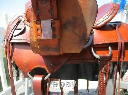 16'' Rocking R Roping Western Saddle Full Qh Bars