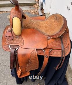 16 Tex Tan Hereford Brand Barrel Roping Saddle Model 08-1363 Made in USA
