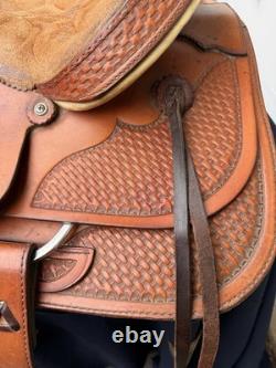 16 Tex Tan Hereford Brand Barrel Roping Saddle Model 08-1363 Made in USA