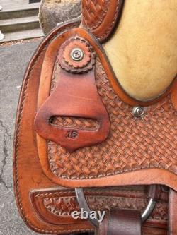 16 Tex Tan Hereford Brand Barrel Roping Saddle Model 08-1363 Made in USA