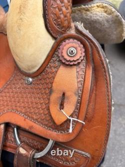 16 Tex Tan Hereford Brand Barrel Roping Saddle Model 08-1363 Made in USA