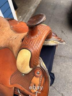 16 Tex Tan Hereford Brand Barrel Roping Saddle Model 08-1363 Made in USA