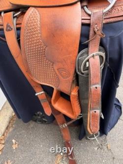 16 Tex Tan Hereford Brand Barrel Roping Saddle Model 08-1363 Made in USA
