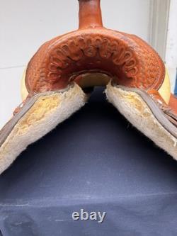16 Tex Tan Hereford Brand Barrel Roping Saddle Model 08-1363 Made in USA