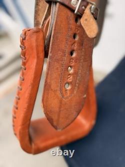 16 Tex Tan Hereford Brand Barrel Roping Saddle Model 08-1363 Made in USA 16 Tex Tan Hereford Brand Barrel Roping Saddle Model 08-1363 Made in USA