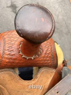 16 Tex Tan Hereford Brand Barrel Roping Saddle Model 08-1363 Made in USA