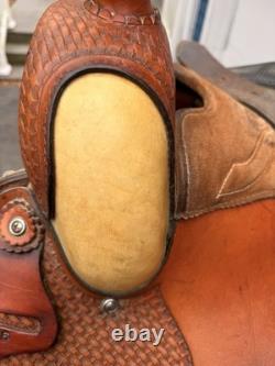 16 Tex Tan Hereford Brand Barrel Roping Saddle Model 08-1363 Made in USA 16 Tex Tan Hereford Brand Barrel Roping Saddle Model 08-1363 Made in USA