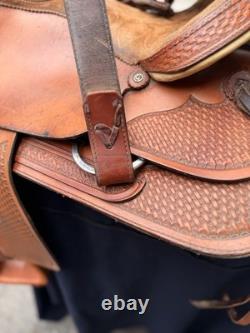 16 Tex Tan Hereford Brand Barrel Roping Saddle Model 08-1363 Made in USA