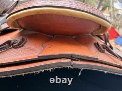16 Tex Tan Hereford Brand Barrel Roping Saddle Model 08-1363 Made in USA 16 Tex Tan Hereford Brand Barrel Roping Saddle Model 08-1363 Made in USA