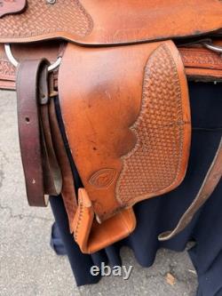 16 Tex Tan Hereford Brand Barrel Roping Saddle Model 08-1363 Made in USA