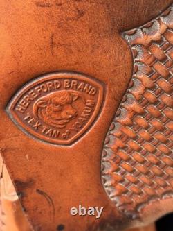 16 Tex Tan Hereford Brand Barrel Roping Saddle Model 08-1363 Made in USA