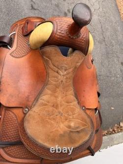 16 Tex Tan Hereford Brand Barrel Roping Saddle Model 08-1363 Made in USA