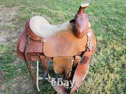 16 Used Roping Saddle Western Leather Trail