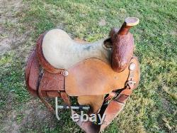 16 Used Roping Saddle Western Leather Trail