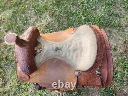 16 Used Roping Saddle Western Leather Trail