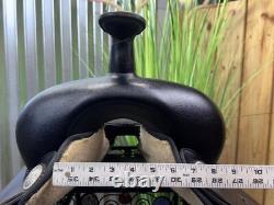 16 WINTEC Western Horse Saddle Semi Bar Light Weight Black CLEAN