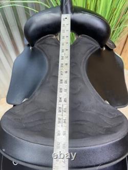 16 WINTEC Western Horse Saddle Semi Bar Light Weight Black CLEAN