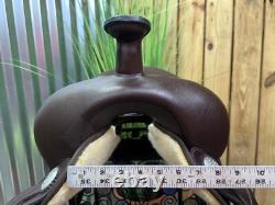 16 WINTEC Western Horse Saddle Semi Bar Light Weight Brown CLEAN