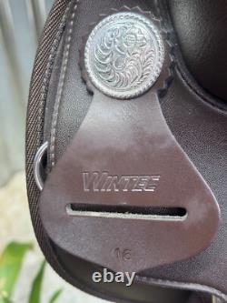 16 WINTEC Western Horse Saddle Semi Bar Light Weight Brown CLEAN