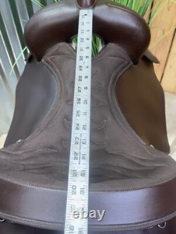 16 WINTEC Western Horse Saddle Semi Bar Light Weight Brown CLEAN