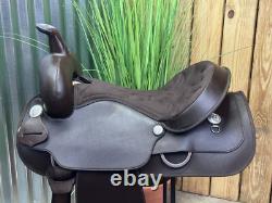 16 WINTEC Western Horse Saddle Semi Bar Light Weight Brown CLEAN