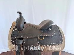 16 Western Buckstitch Ranch Saddle, Floral Tooling
