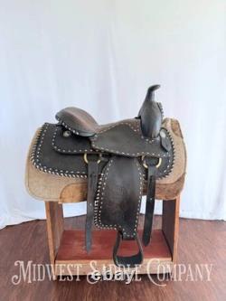 16 Western Buckstitch Ranch Saddle, Floral Tooling