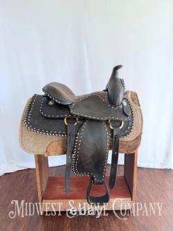 16 Western Buckstitch Ranch Saddle, Floral Tooling