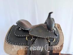 16 Western Buckstitch Ranch Saddle, Floral Tooling
