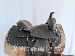 16 Western Buckstitch Ranch Saddle, Floral Tooling