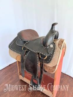 16 Western Buckstitch Ranch Saddle, Floral Tooling