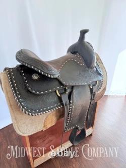 16 Western Buckstitch Ranch Saddle, Floral Tooling