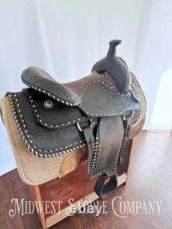 16 Western Buckstitch Ranch Saddle, Floral Tooling
