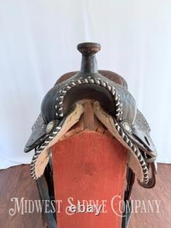 16 Western Buckstitch Ranch Saddle, Floral Tooling