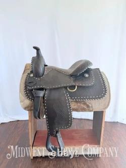 16 Western Buckstitch Ranch Saddle, Floral Tooling