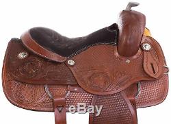 16 Western Horse Saddle Trail Pleasure Reining Show Leather Pro Tack Set Used