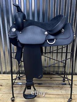 16 Wintec Black Western Horse Saddle Light Weight Ex Cond