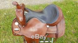 16 big horn trail saddle no. 1652 flex tree full quarter horse bars