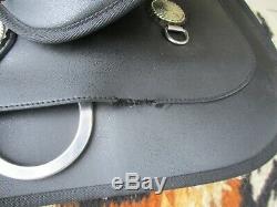 16'' black Wintec western saddle Cordura & Leather QHB