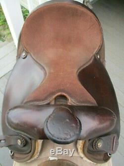 16'' brown big horn #264 western round Barrel trail saddle Cordura & Leather QHB