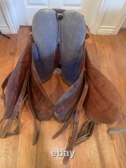 16 hornless Australian saddle withWestern matching leather cinch