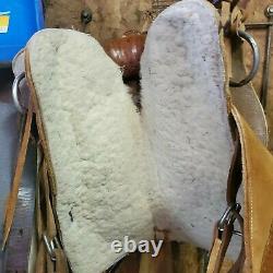 16 in Western Saddle Light Weight Suede Leather Light Colored
