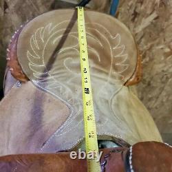 16 in Western Saddle Light Weight Suede Leather Light Colored