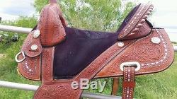 16 inch Tammy Fischer Treeless Barrel Saddle