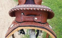 16 inch Tammy Fischer Treeless Barrel Saddle