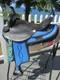 16''king Series #176 Qh Bars Blue Western Leather & Cordura Trail Saddle Usa