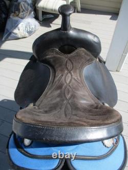 16''king series #176 QH BARS Blue Western leather & cordura Trail saddle USA